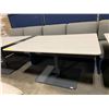 Image 2 : COALESSE LAGUNITAS ( 4"L X 3"W X 26"H ) LIGHT GREY METAL BASE RECTANGULAR RESTAURANT TABLE