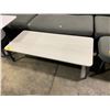 Image 2 : COALESSE LAGUNITAS ( 54"L X 24"W X 13"H ) LIGHT GREY METAL BASE RECTANGULAR COCKTAIL TABLE
