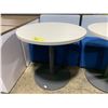 Image 2 : COALESSE LAGUNITAS ( 30"D ) LIGHT GREY METAL BASE ROUND CAFE TABLE