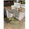 Image 2 : WHITE STEELCASE GREY PADDED BAR STOOL WITH GREEN LEGS