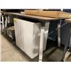 Image 2 : WHITE MODERN WAVE FRONT SINGLE DOOR ( 23.5"W X 16.5D X 26H ) STORAGE CABINET