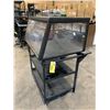 Image 2 : BLACK MOBILE METAL/PLEXIGLASS DISPLAY CASE (37"W X 33"D X 53.5"H )