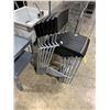 Image 2 : 6 STACKING GREY & BLACK CHAIRS