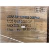 Image 2 : PALLET OF LIONS BAY COFFEE COMPANY 12OZ RPET COLD CUPS ( 1000 PIECES PER BOX )