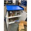 Image 2 : 2 TONE BLUE 2 DOOR VENTED PREPARATION CABINET WITH CONTENTS