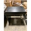 Image 2 : DARK WOOD SINGLE DRAWER LAPTOP DESK WITH GREY GASLIFT MOBILE OFFICE CHAIR