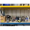 Image 1 : LOT OF ASSORTED STAINLESS STEEL KETTLES, MILK FROTHING PITCHERS, MEASURING CUPS, WHIP CREAM