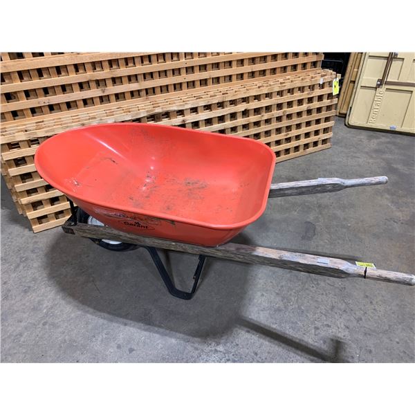 ORANGE GARANT STEEL TRAY INDUSTRIAL WHEELBARROW