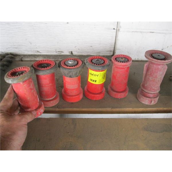 6 FIRE HOSE NOZZLES