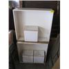 Image 1 : 2 WHITE SHELF UNITS & 3 STANDS