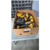 Image 1 : BOX OF CORDLESS DEWALT POWER TOOLS ALL WORKING WITH BATTERY AND 2 CHARGERS