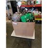 Image 1 : BOX OF KIDS TOYS, SPORTS EQUIPTMENT, HELMETS, ETC