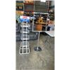 Image 1 : WIRE 4 TIER DISPLAY RACK AND METAL SIGN STAND