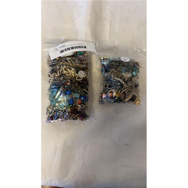 2 SMALL BAGS OF ESTATE JEWELRY