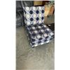 Image 2 : UPHOLSTERED ACCENT ARMCHAIR AND STORAGE OTTOMAN