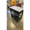 Image 2 : BLACK MARBLE TOP KITCHEN CART