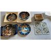 Image 1 : 4 COLLECTOR PLATES 3 RUSSIAN 1 EGYPTIAN WITH SET OF MELLENIUM GLASS COASTERS