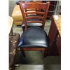 Image 2 : 2 PADDED SEAT LADDER BACK CHAIRS