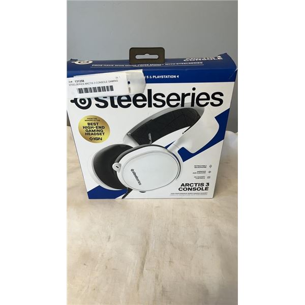 STEELSERIES ARCTIS 3 CONSOLE GAMING HEADSET - TESTED WORKING  - RETAIL $89