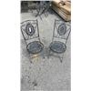 Image 1 : 2 DECORATIVE METAL PATIO CHAIRS