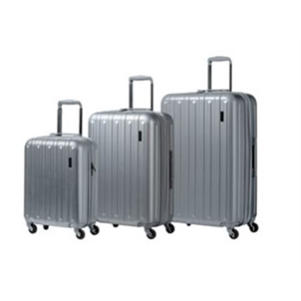 CHAMPS SILVER RUNWAY 2 PIECE LUGGAGE SET - INCLUDES 28 INCH AND 20 INCH LUGGAGE, RETAIL $799