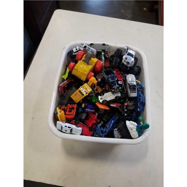 BIN OF DIE CAST VEHICLES