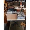 Image 1 : 2 BOXES AND BIN OF DVDS, VIDEO GAMES AND SONY VIDEO CONFERENCE SYSTEM