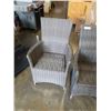 Image 2 : 2 RATTAN CANVAS ALUMINUM PATIO ARMCHAIRS