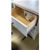 Image 2 : WHITE 3 DRAWER NIGHTSTAND