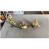 Image 1 : 3 HAND PAINTED AND SIGNED ITALIAN PORCELAIN FIGURES