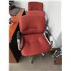 Image 1 : 3-Maroon Office Armchairs - 3 X $