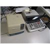 Image 2 : Grey U Shaped Mica Work Station w/Ups, Adding Machine and Time Clock