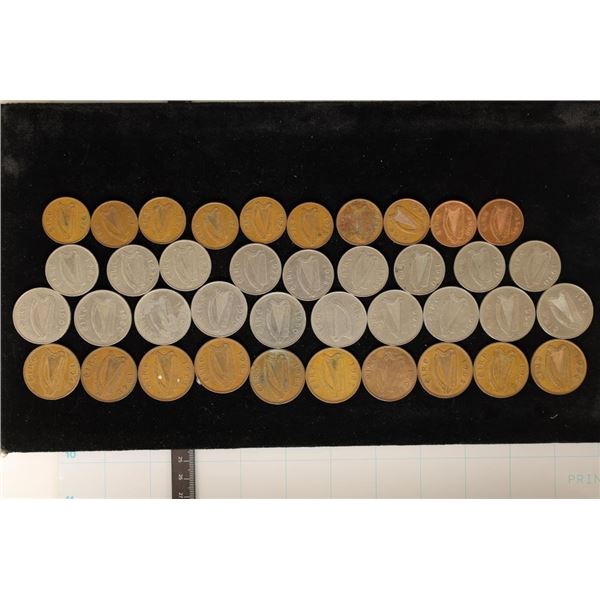 39 ASSORTED IRELAND COINS: 1942-2000 INCLUDES: