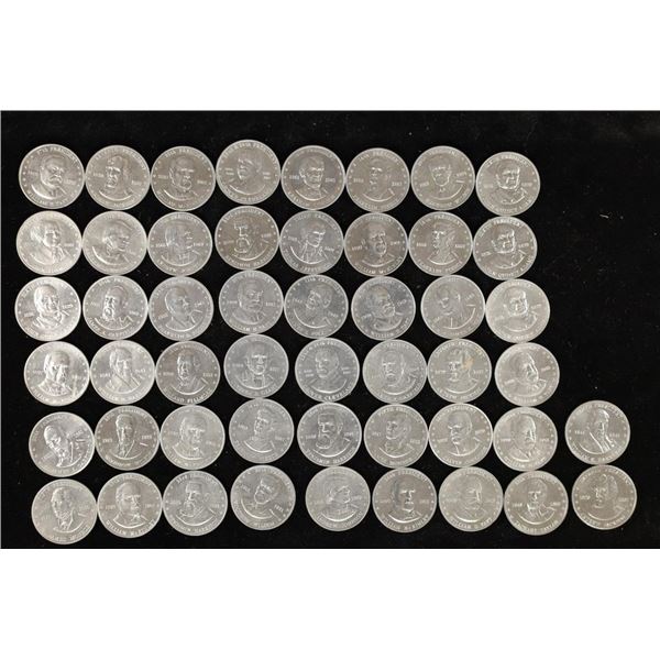 50-SHELLS MR. PRESIDENT COIN GAME 1" METAL TOKENS