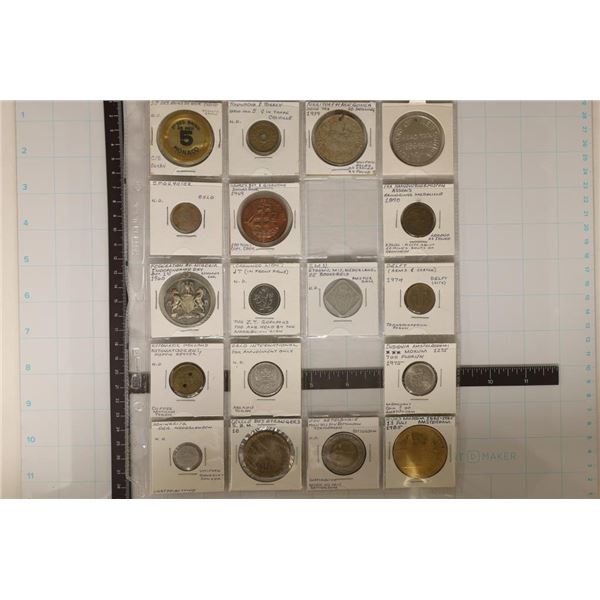 18 ASSORTED FOREIGN MEDALS / TOKENS FROM: