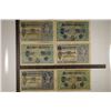 Image 1 : 6-1917 GERMAN 5 MARK BILLS: 2 HAVE SMALL TEARS