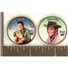Image 1 : 2-COLORIZED ELVIS OVERLAYS ON BU KENNEDY HALVES