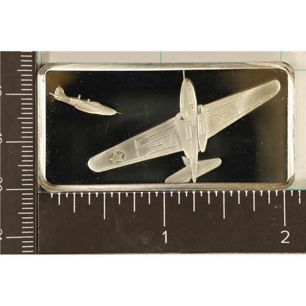 1.02 OZ STERLING SILVER PF AVIATION INGOT BELLE XP