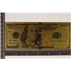 Image 1 : 24KT GOLD FOIL REPLICA OF A 2009-A US $100 BILL