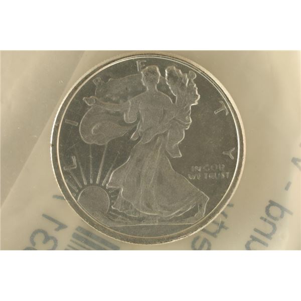 1/4 OZ. .999 FINE SILVER UNC WALKING LIBERTY ROUND