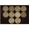 10 SILVER 35% SILVER JEFFERSON WAR NICKELS:1942-