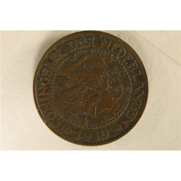 1919 NETHERLANDS 2 1/2 CENT