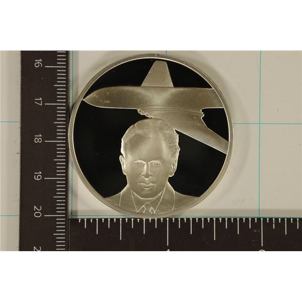 1.31 OZ. PF STERLING SILVER AVIATION ROUND