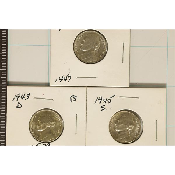 1943-P (BU), 1943-D (BU AND FULL STEPS) & 1945-S