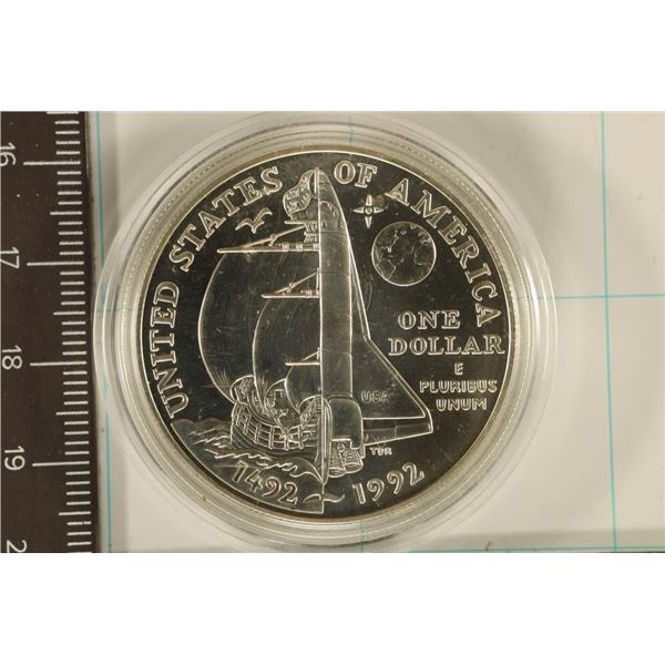 1992-D US UNC SILVER DOLLAR COLUMBUS QUINCENTENARY
