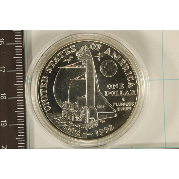 1992-D US UNC SILVER DOLLAR COLUMBUS QUINCENTENARY