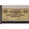 Image 1 : 1863 NORTH CAROLINA $1 OBSOLETE BANK NOTE