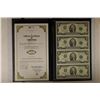 Image 1 : UNCUT SHEET OF 4-2009 US $2 NOTES IN BLACK FOLIO