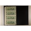 Image 2 : UNCUT SHEET OF 4-2009 US $2 NOTES IN BLACK FOLIO