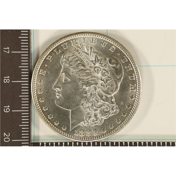 1880-S MORGAN SILVER DOLLAR (GEM BU) RETAIL IN